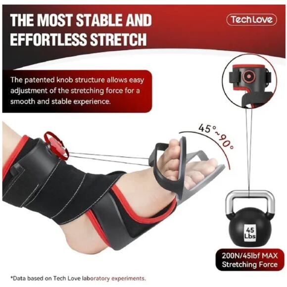 Tech Love Plantar Fasciitis Night Splint - Left Foot, New Without Box - Picture 3 of 5